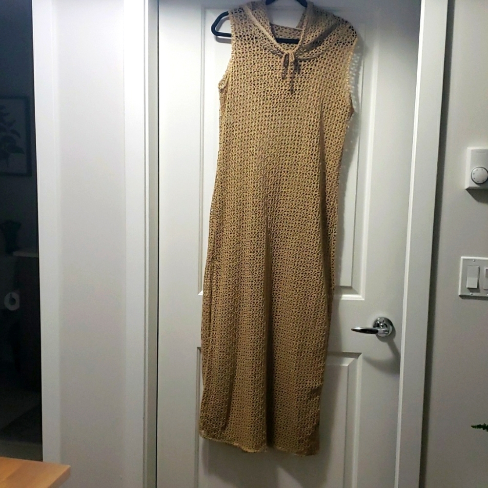 Beach coverup with hood